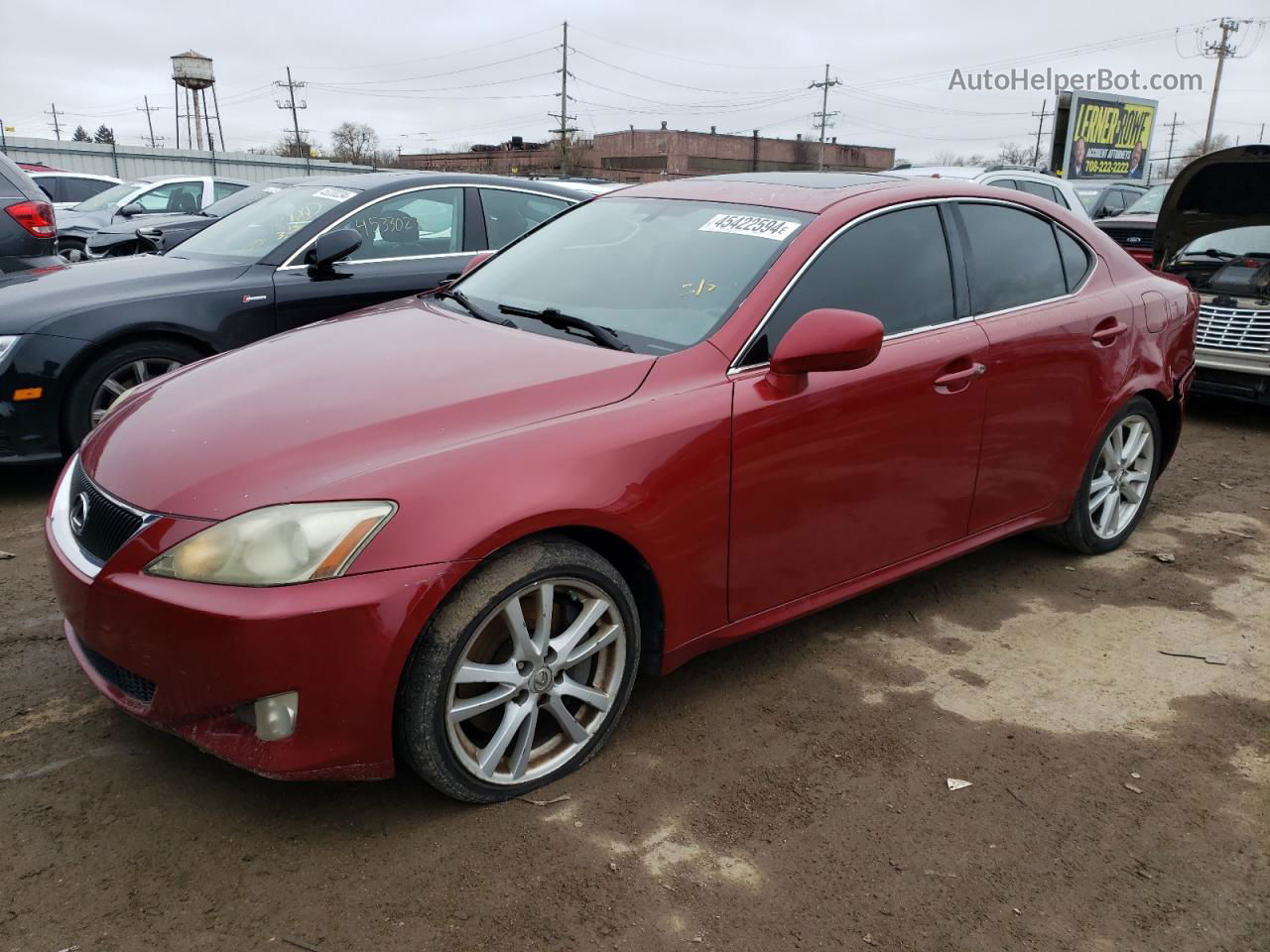 2007 Lexus Is 350 Red vin: JTHBE262472007853