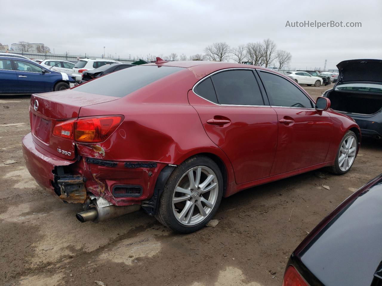 2007 Lexus Is 350 Red vin: JTHBE262472007853