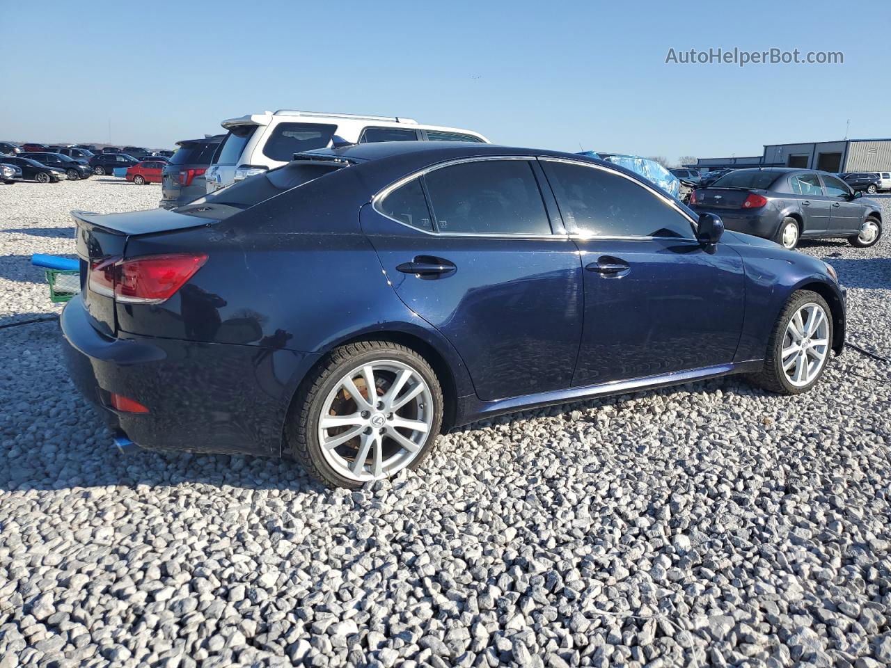 2007 Lexus Is 350 Blue vin: JTHBE262475012579