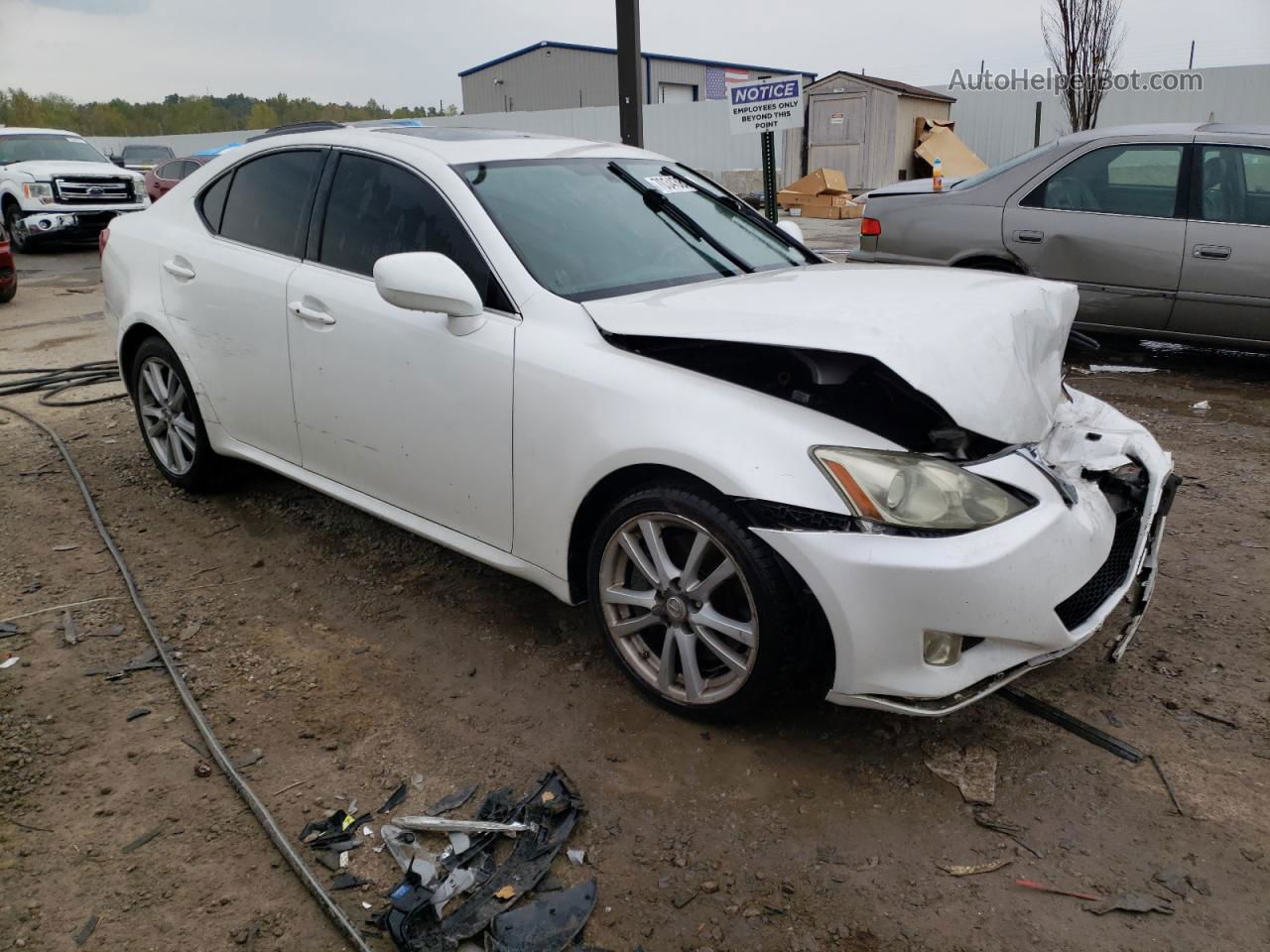 2007 Lexus Is 350 White vin: JTHBE262475016521