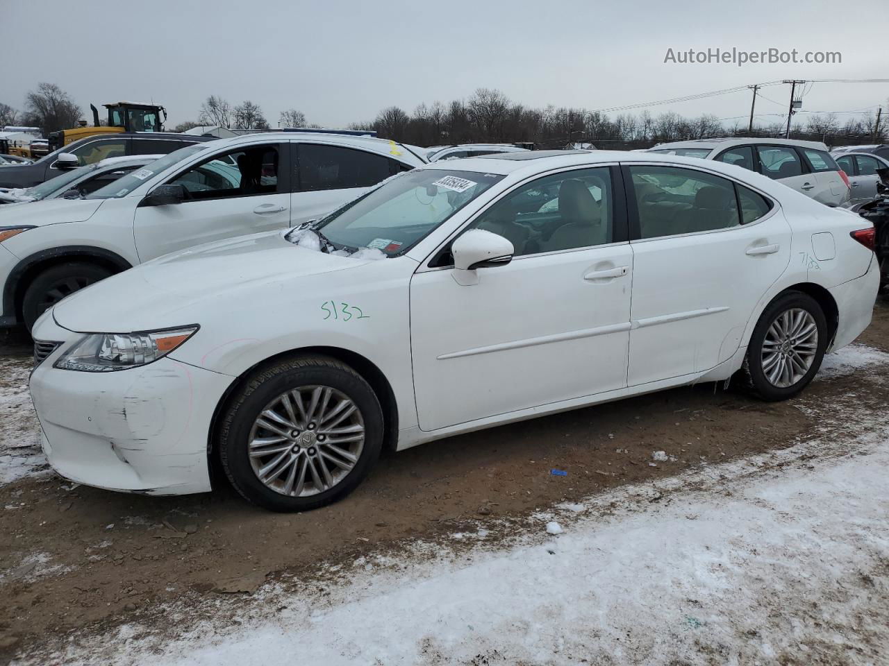 2013 Lexus Es 350 White vin: JTHBK1GG0D2032676