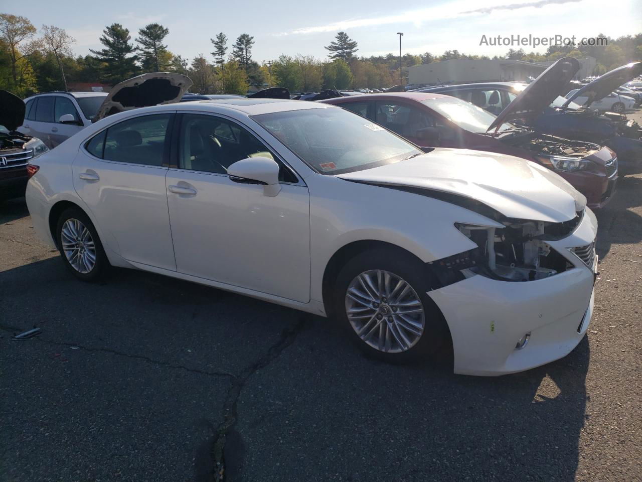 2013 Lexus Es 350 White vin: JTHBK1GG0D2082946