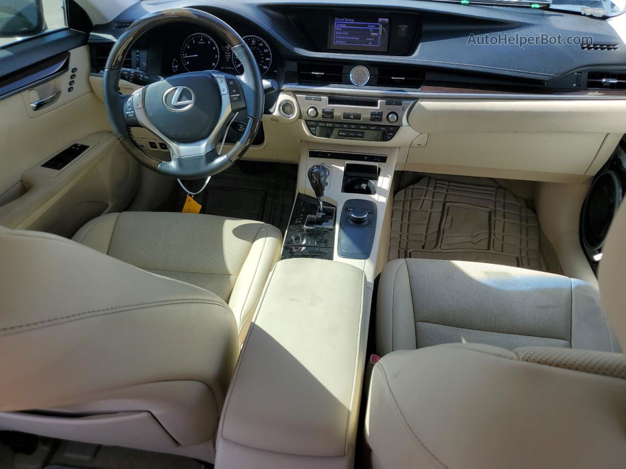 2014 Lexus Es 350 White vin: JTHBK1GG0E2104350