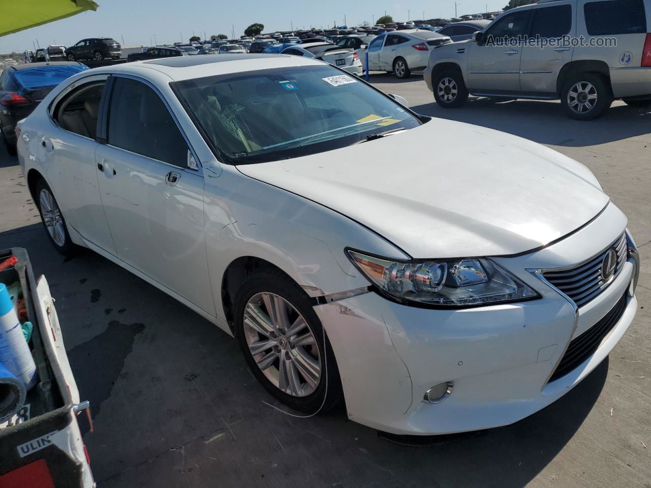 2014 Lexus Es 350 White vin: JTHBK1GG0E2104350