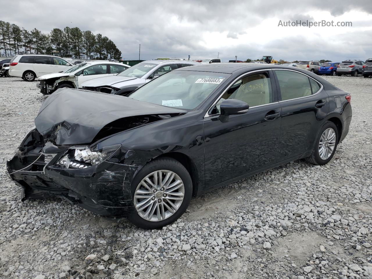 2014 Lexus Es 350 Black vin: JTHBK1GG0E2119480