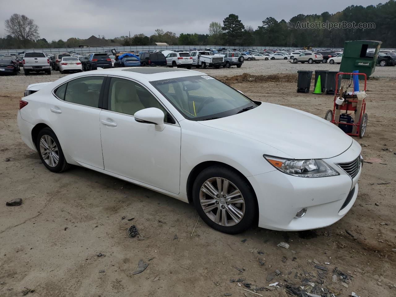 2015 Lexus Es 350 White vin: JTHBK1GG0F2159575