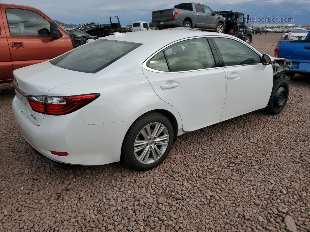 2015 Lexus Es 350 White vin: JTHBK1GG0F2197629