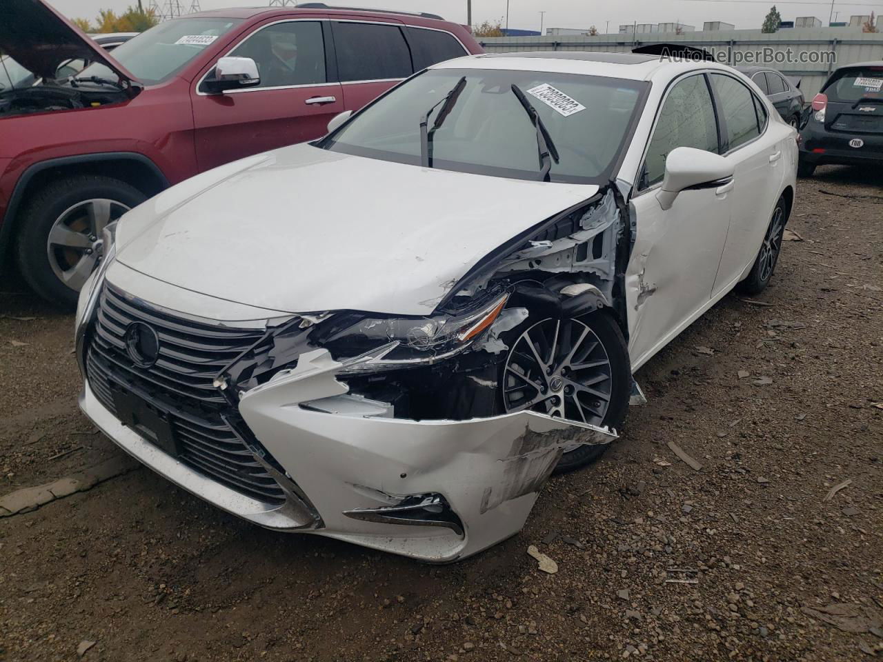 2017 Lexus Es 350 White vin: JTHBK1GG0H2250235