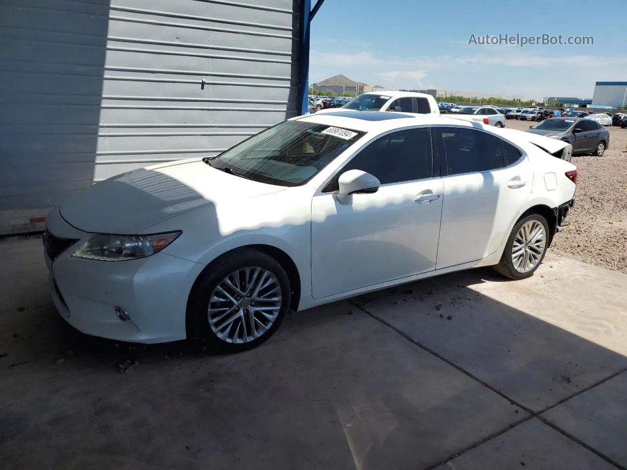 2013 Lexus Es 350 White vin: JTHBK1GG1D2013652