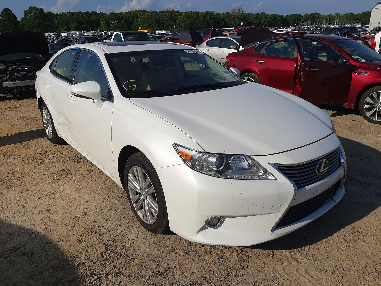 2014 Lexus Es 350 White vin: JTHBK1GG1E2086912