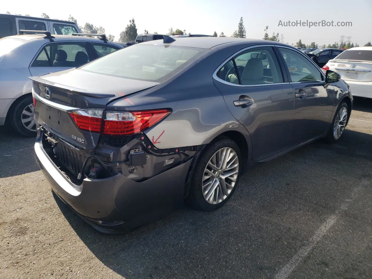 2015 Lexus Es 350 Gray vin: JTHBK1GG1F2186686