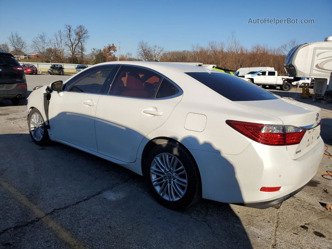 2013 Lexus Es 350 White vin: JTHBK1GG2D2026779