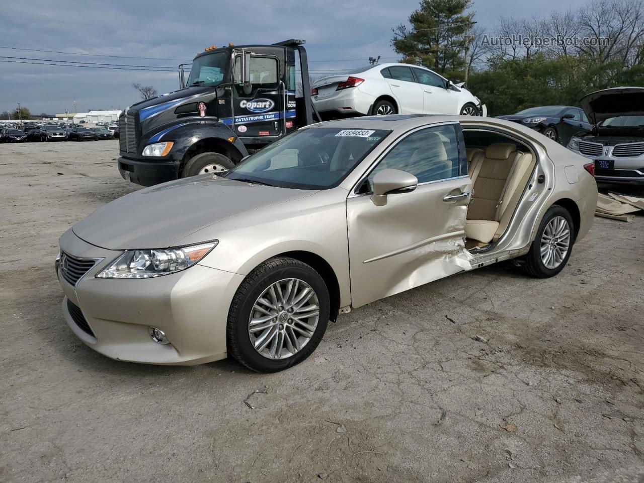 2014 Lexus Es 350 Beige vin: JTHBK1GG2E2087163