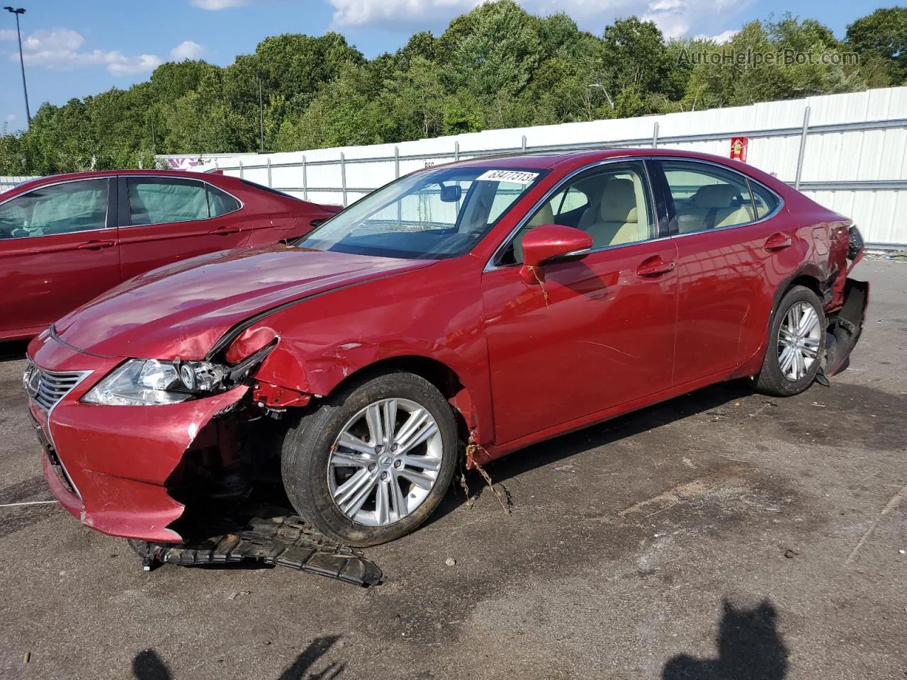 2015 Lexus Es 350 Red vin: JTHBK1GG2F2170304