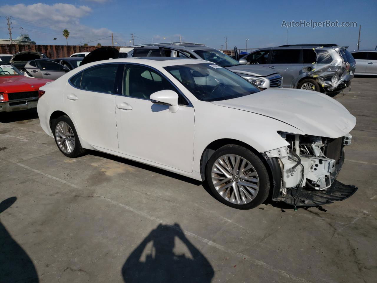 2015 Lexus Es 350 White vin: JTHBK1GG2F2176894