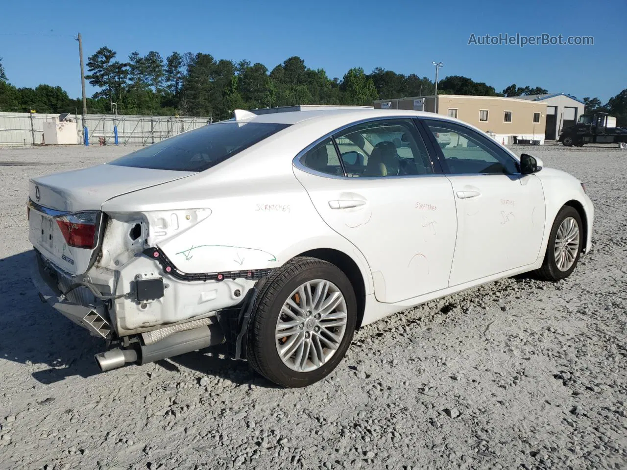 2015 Lexus Es 350 White vin: JTHBK1GG2F2204550