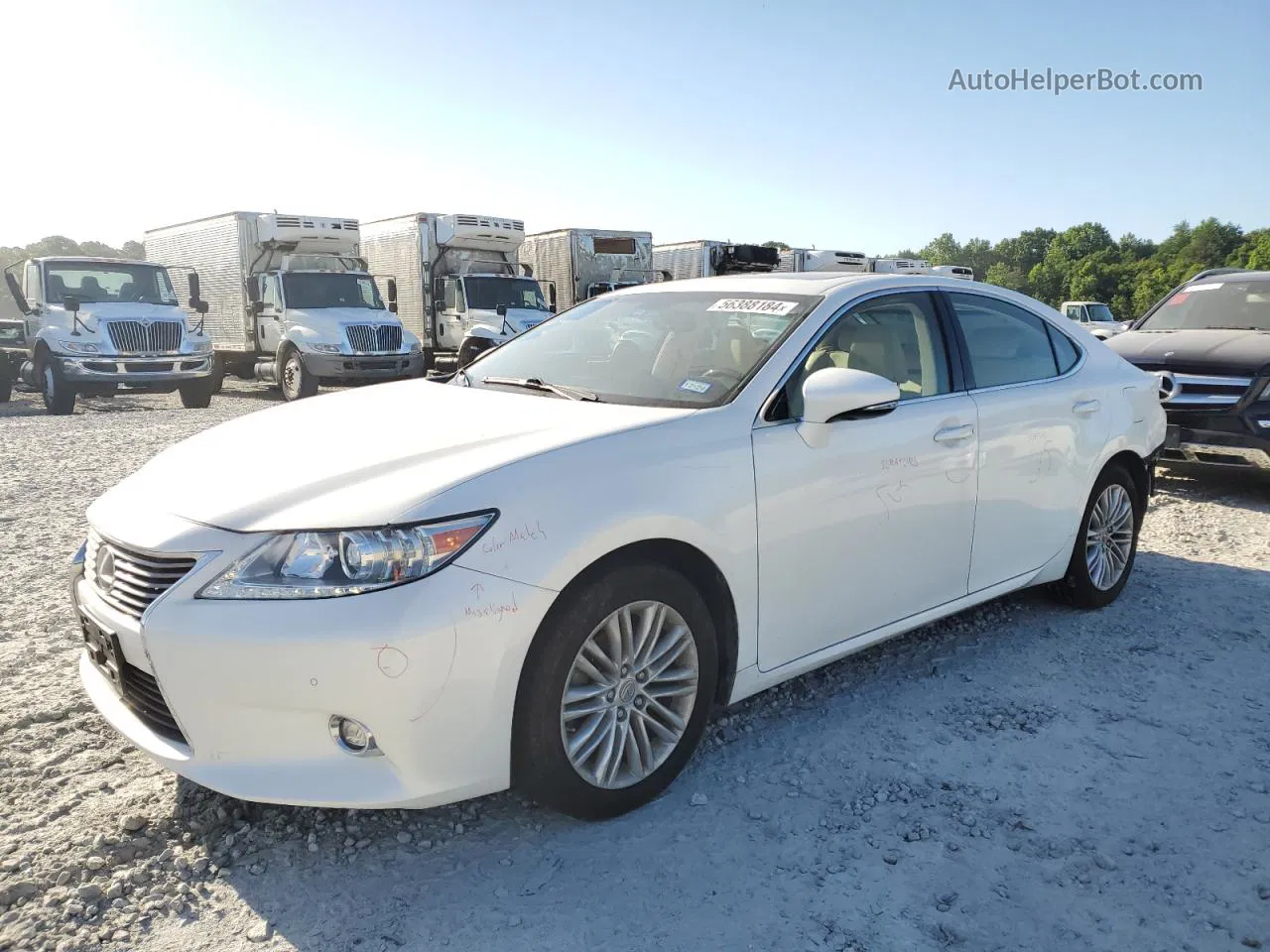 2015 Lexus Es 350 White vin: JTHBK1GG2F2204550