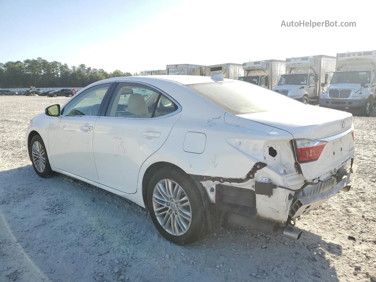 2015 Lexus Es 350 White vin: JTHBK1GG2F2204550