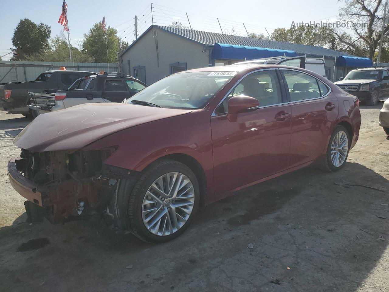 2015 Lexus Es 350 Red vin: JTHBK1GG2F2208839