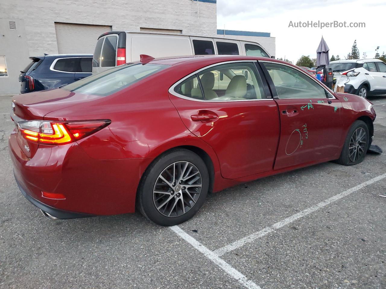 2016 Lexus Es 350 Burgundy vin: JTHBK1GG2G2236870