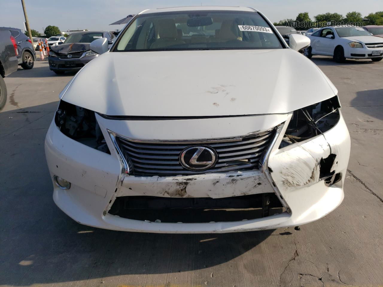 2013 Lexus Es 350 White vin: JTHBK1GG3D2080740