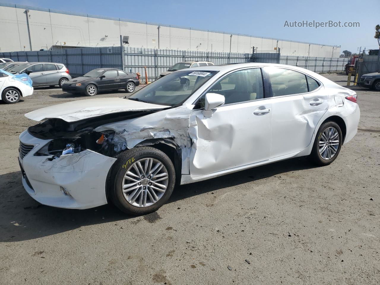 2014 Lexus Es 350 White vin: JTHBK1GG3E2092114