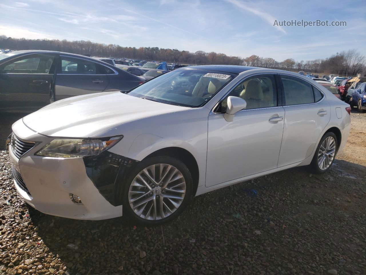 2014 Lexus Es 350 White vin: JTHBK1GG3E2128352