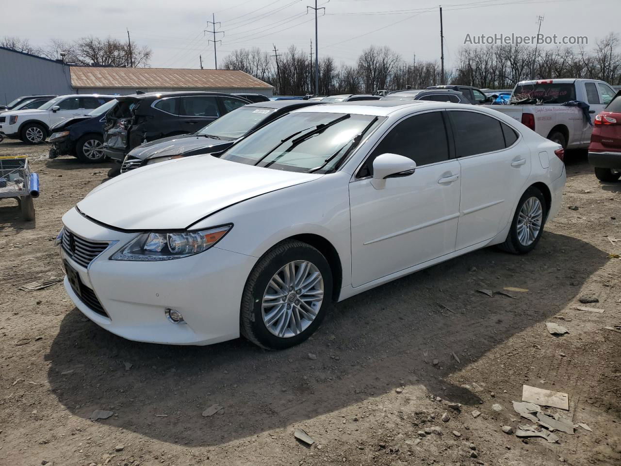 2014 Lexus Es 350 White vin: JTHBK1GG3E2133406