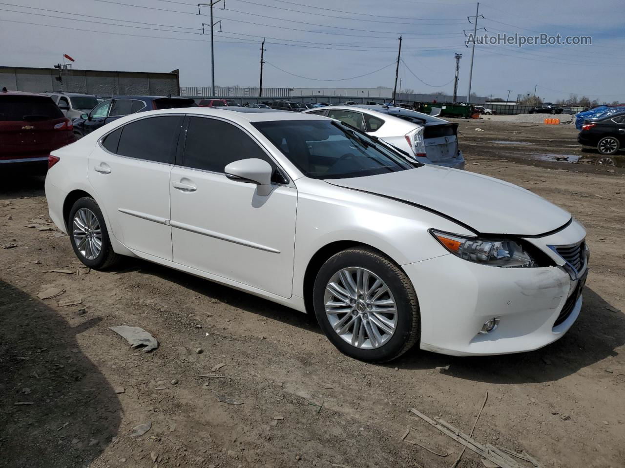 2014 Lexus Es 350 White vin: JTHBK1GG3E2133406