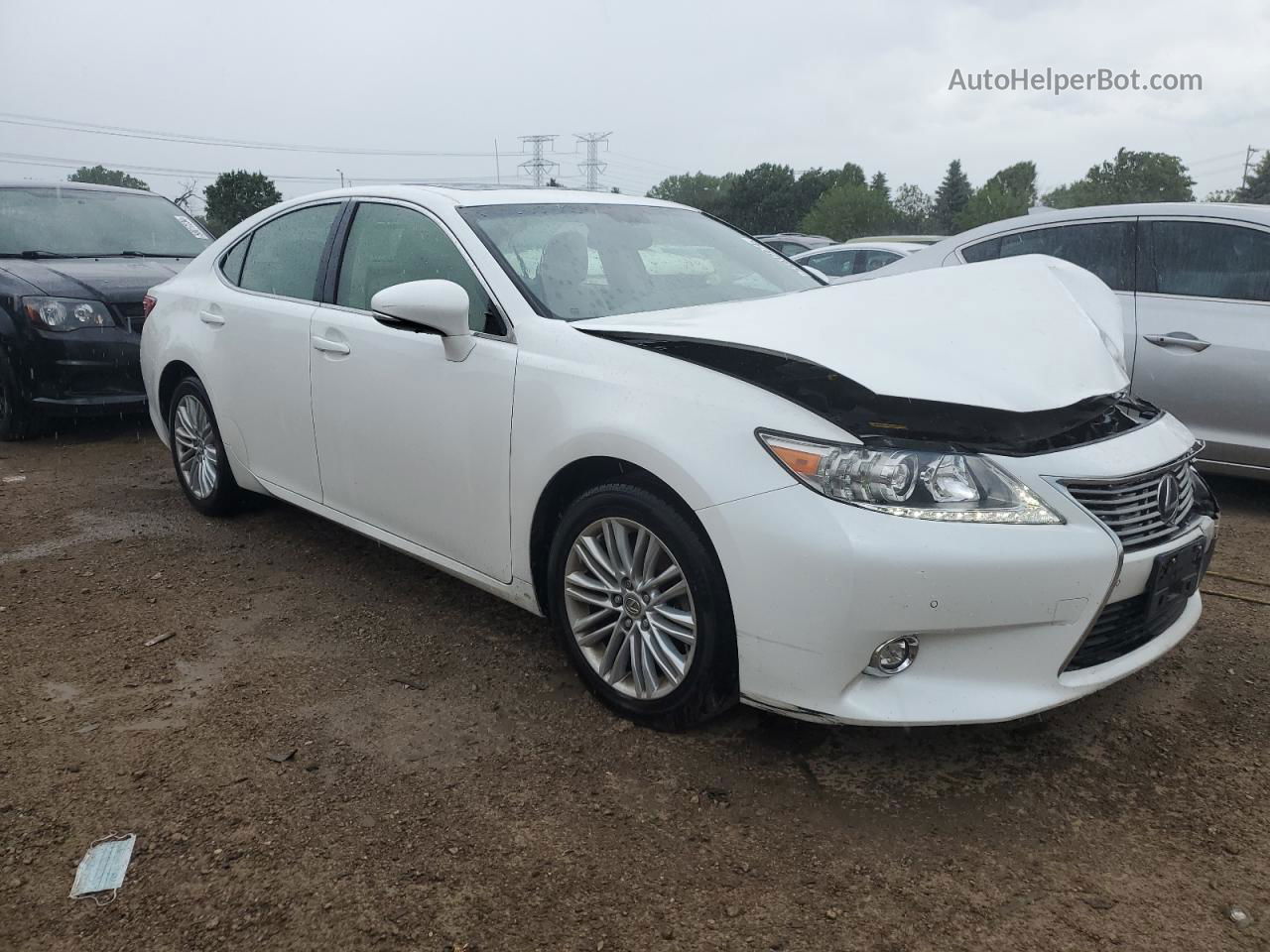 2014 Lexus Es 350 White vin: JTHBK1GG3E2148228