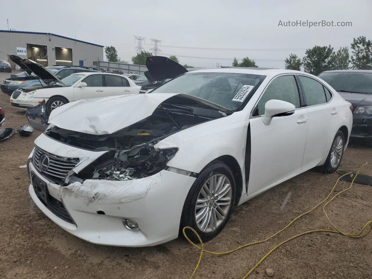 2014 Lexus Es 350 White vin: JTHBK1GG3E2148228