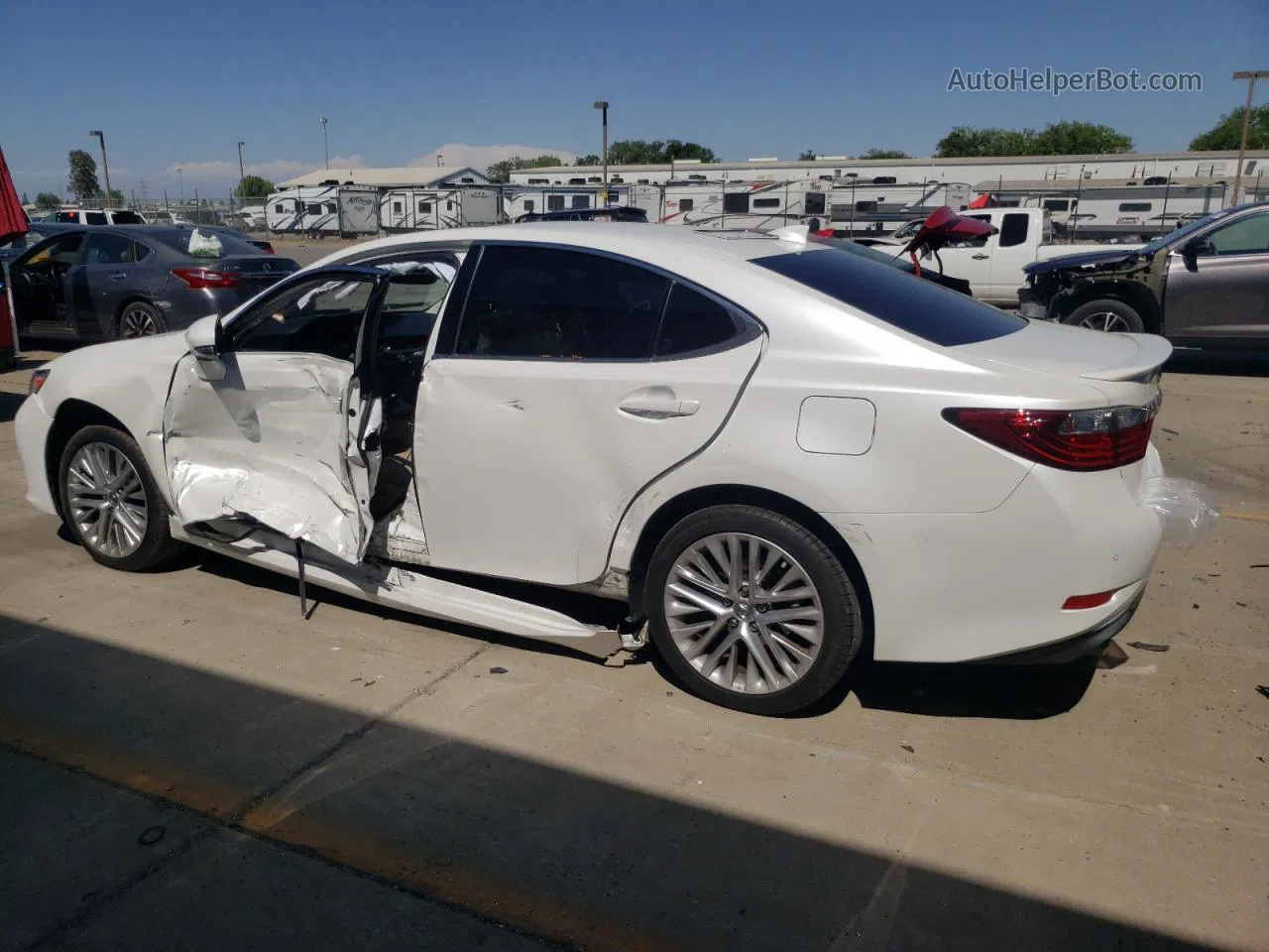 2015 Lexus Es 350 White vin: JTHBK1GG3F2190481