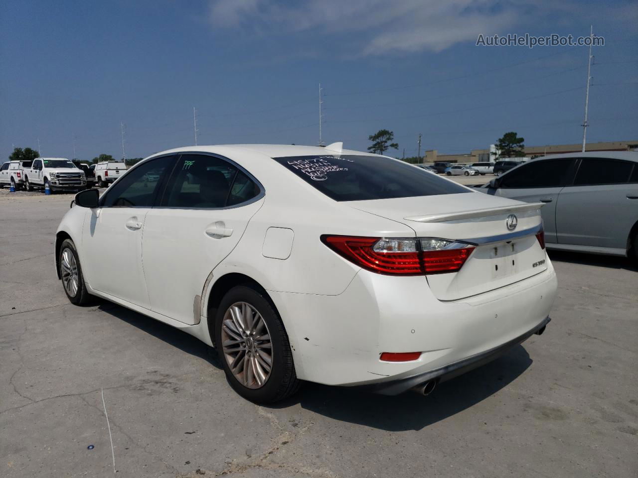 2015 Lexus Es 350 White vin: JTHBK1GG3F2192232