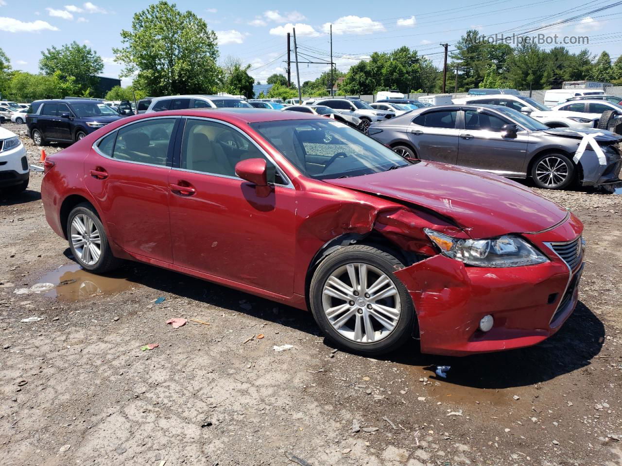 2015 Lexus Es 350 Red vin: JTHBK1GG3F2192523