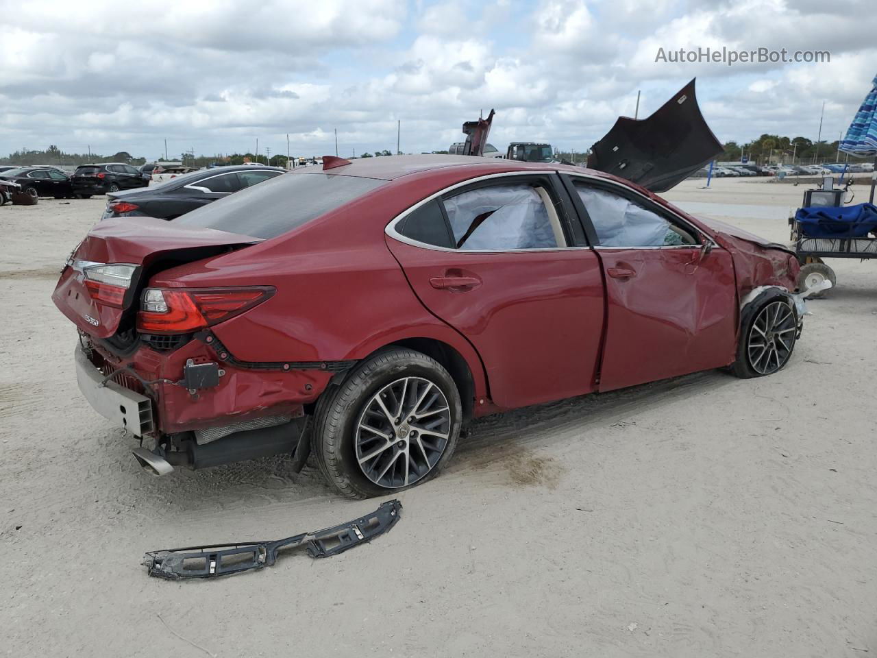 2016 Lexus Es 350 Red vin: JTHBK1GG3G2215011