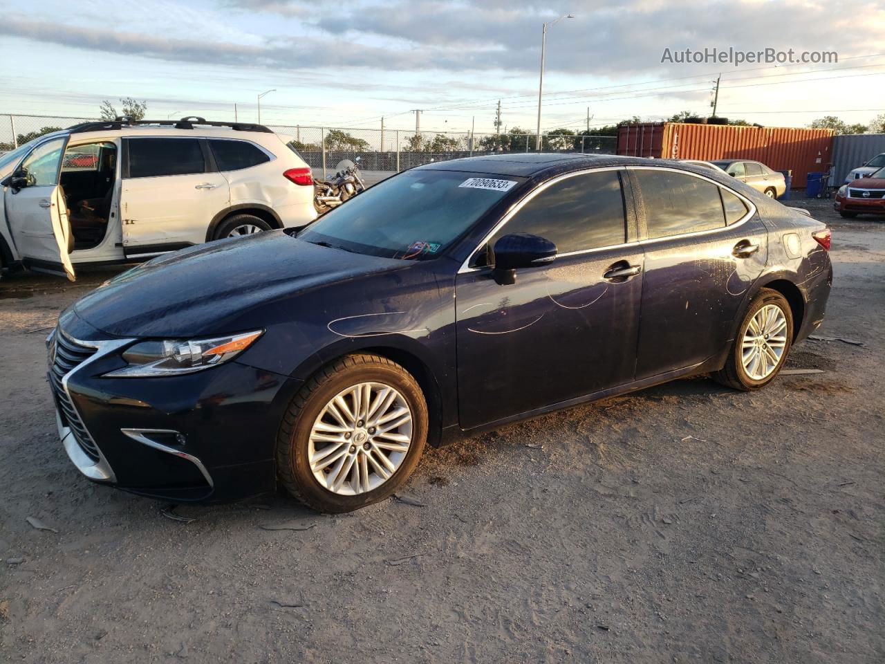 2016 Lexus Es 350 Blue vin: JTHBK1GG3G2237462