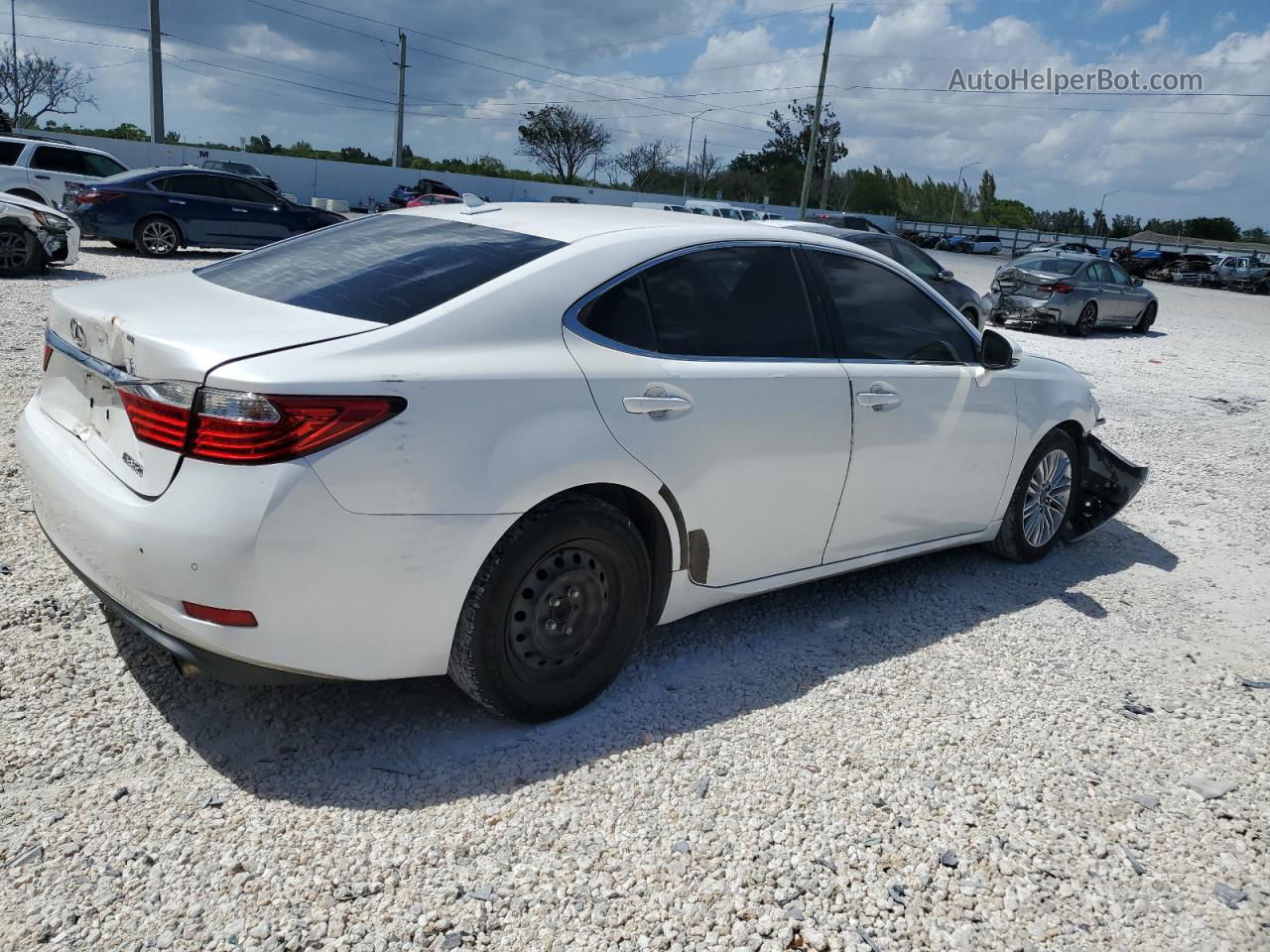 2013 Lexus Es 350 White vin: JTHBK1GG4D2008770