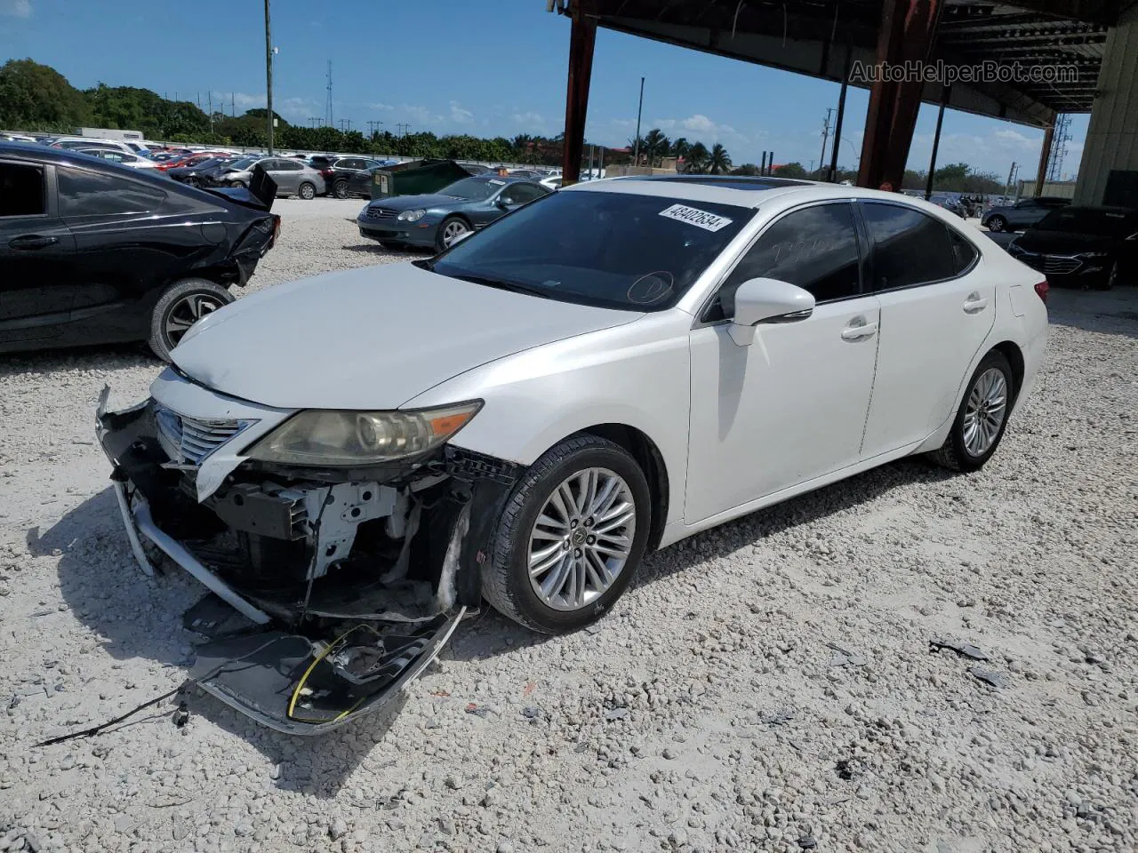 2013 Lexus Es 350 White vin: JTHBK1GG4D2008770