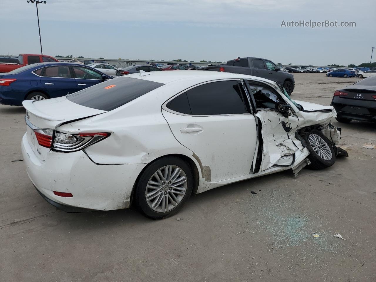 2013 Lexus Es 350 White vin: JTHBK1GG4D2022104