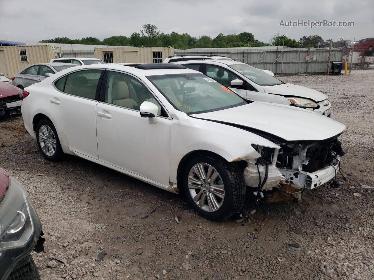 2014 Lexus Es 350 White vin: JTHBK1GG4E2098827