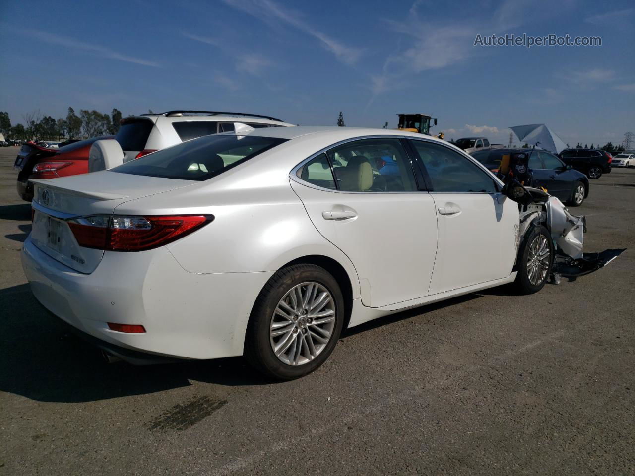 2015 Lexus Es 350 White vin: JTHBK1GG4F2160731