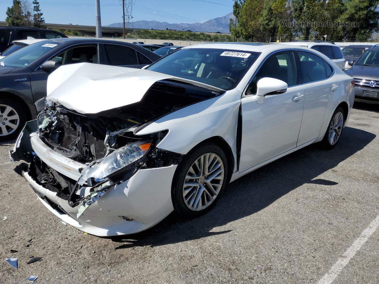 2013 Lexus Es 350 White vin: JTHBK1GG5D2020698