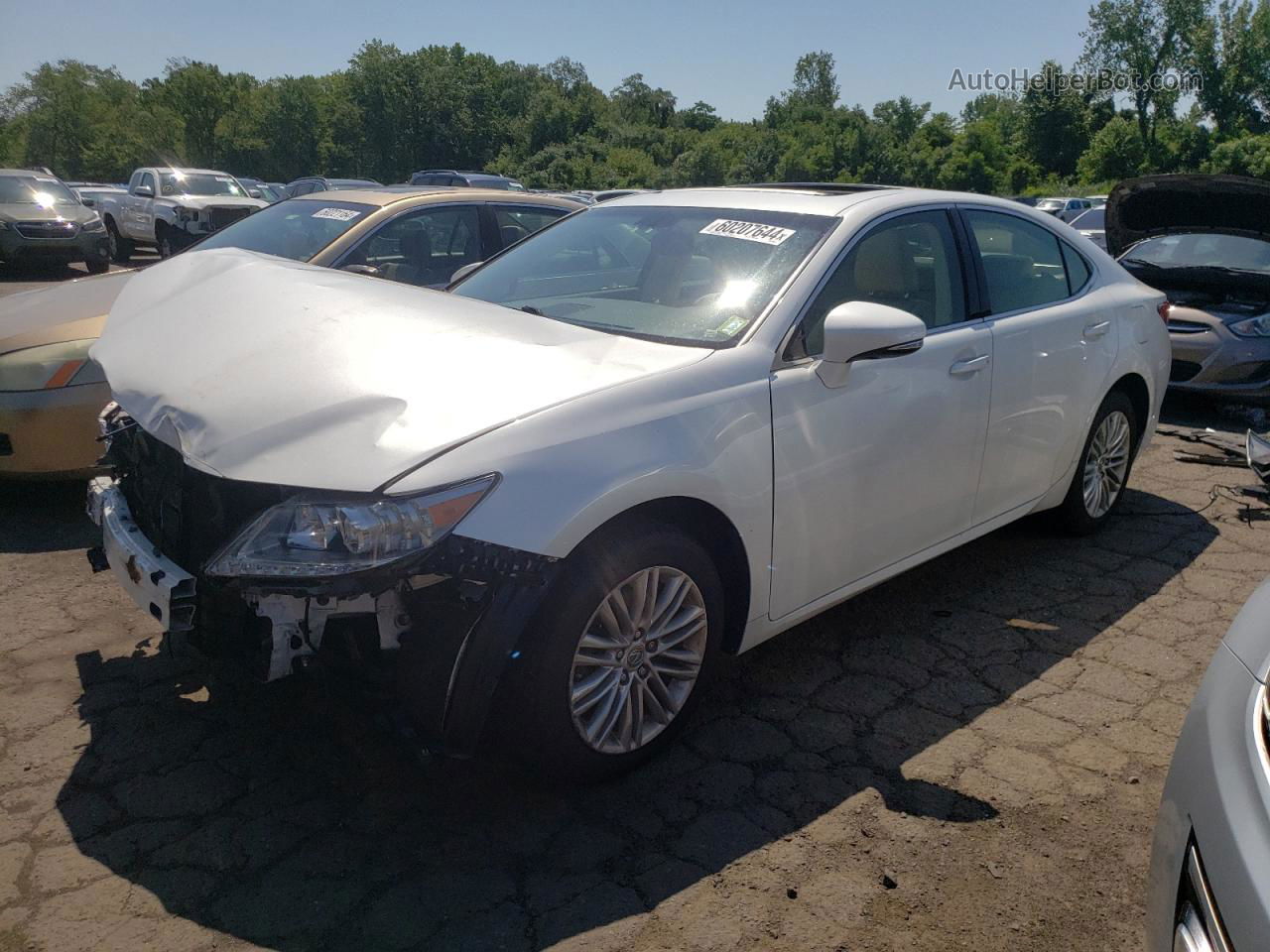 2013 Lexus Es 350 White vin: JTHBK1GG5D2028350