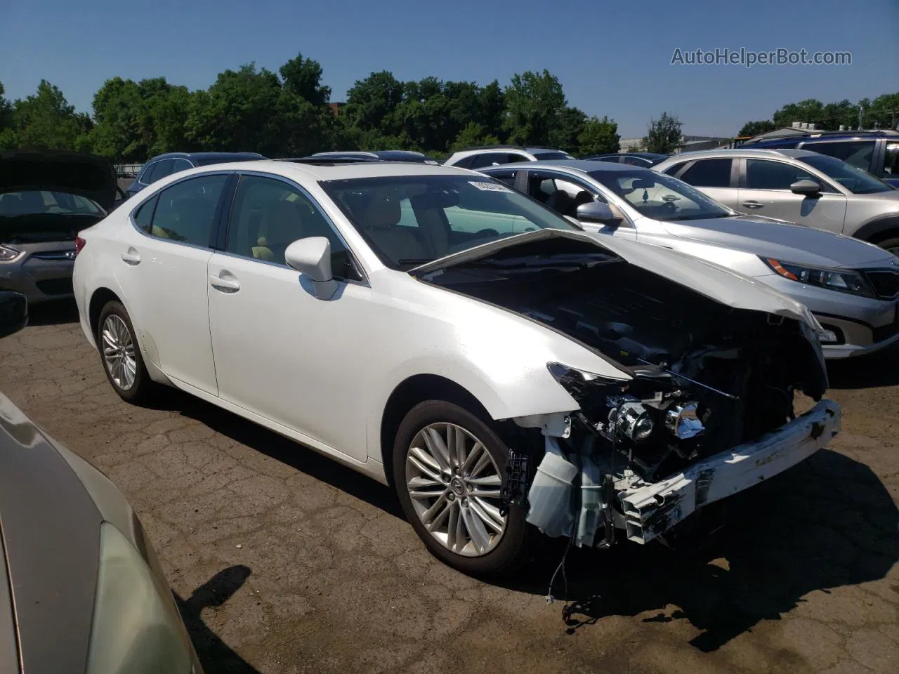 2013 Lexus Es 350 White vin: JTHBK1GG5D2028350