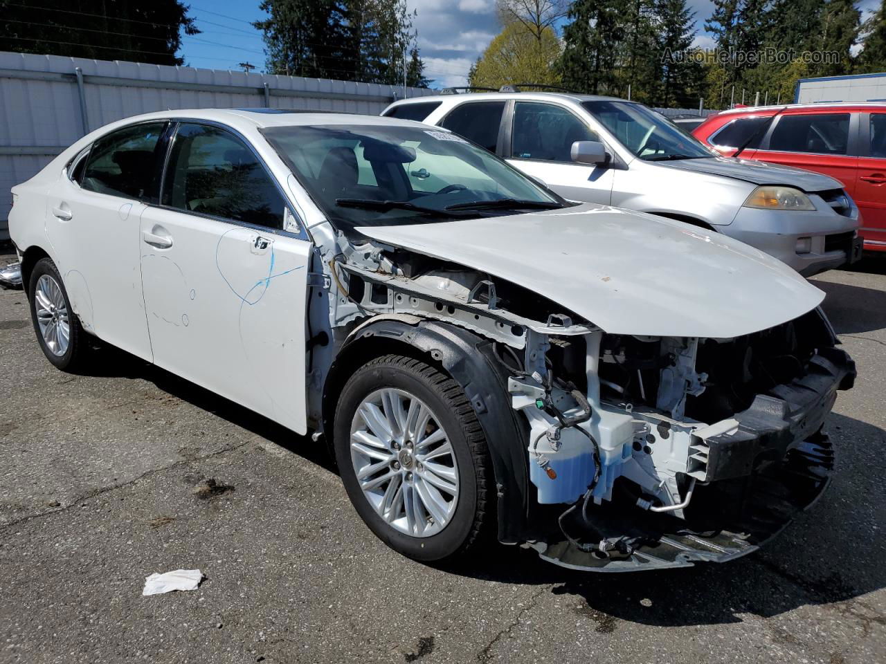 2013 Lexus Es 350 White vin: JTHBK1GG5D2078620