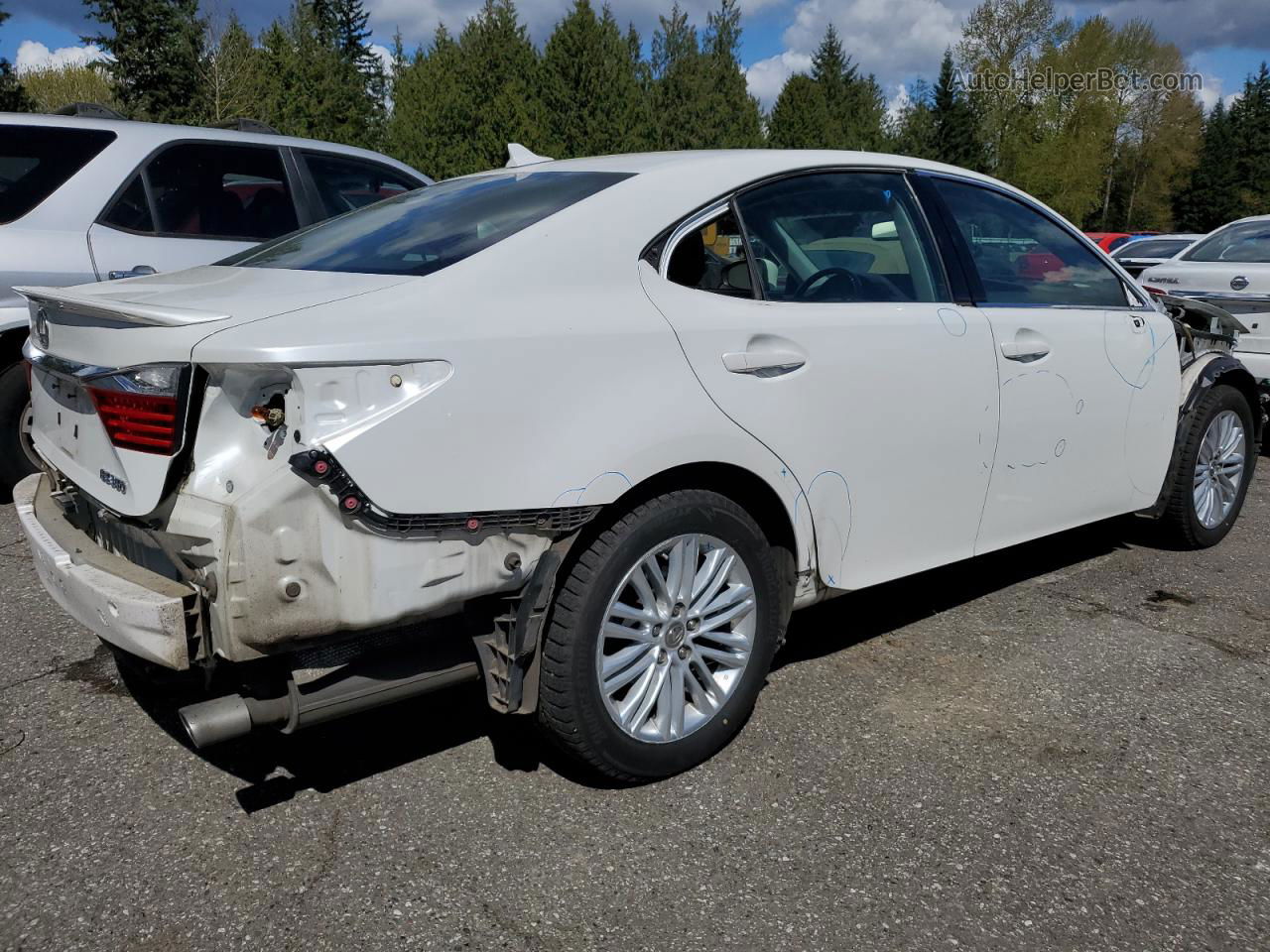 2013 Lexus Es 350 White vin: JTHBK1GG5D2078620