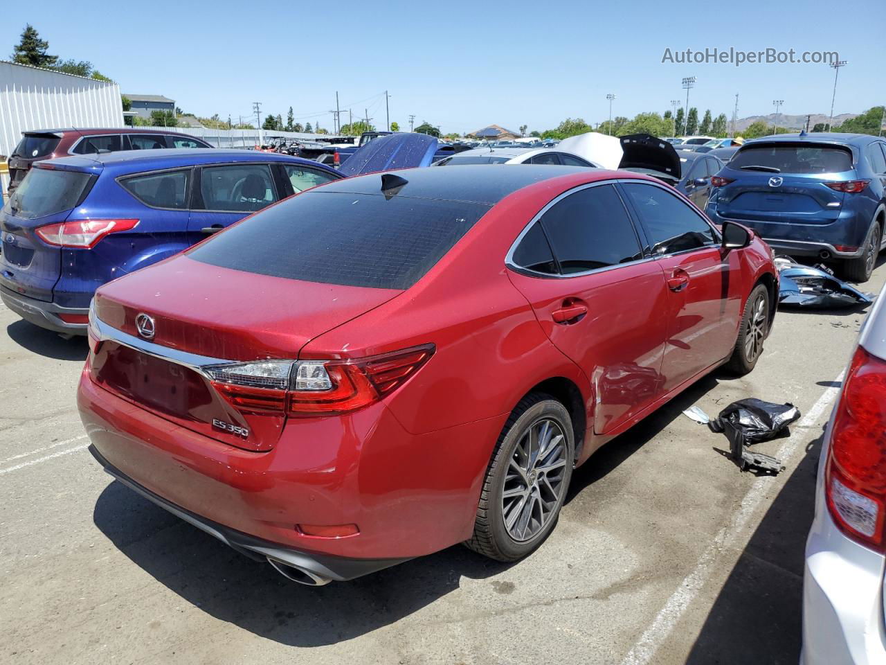 2017 Lexus Es 350 Red vin: JTHBK1GG5H2252806