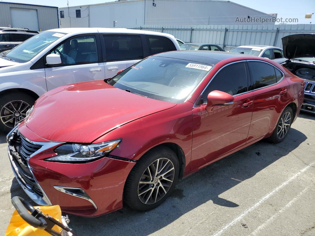 2017 Lexus Es 350 Red vin: JTHBK1GG5H2252806