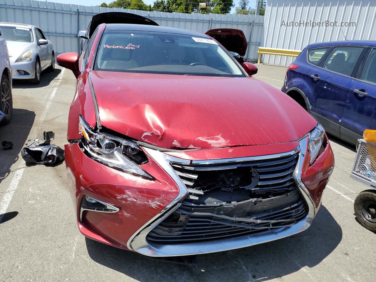 2017 Lexus Es 350 Red vin: JTHBK1GG5H2252806