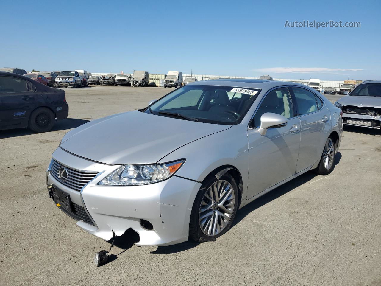 2014 Lexus Es 350 Silver vin: JTHBK1GG6E2119094